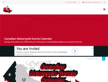 Tablet Screenshot of canadianmotorcycleevents.com